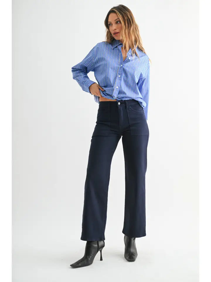 Black Utility Pocket Relaxed Jean