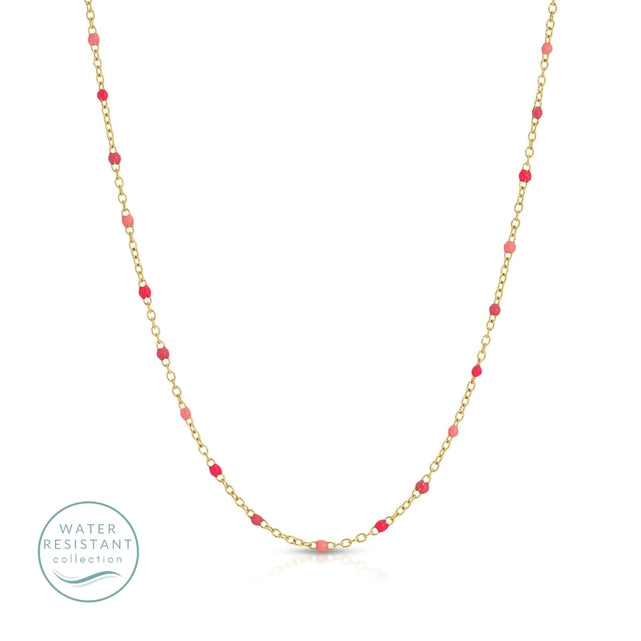 Sweetly Colored Delicate Chain Necklace