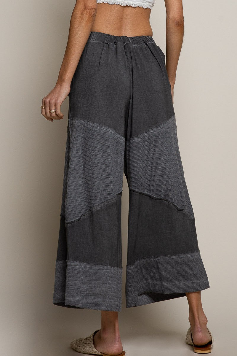 Black Stone Contrast Pants