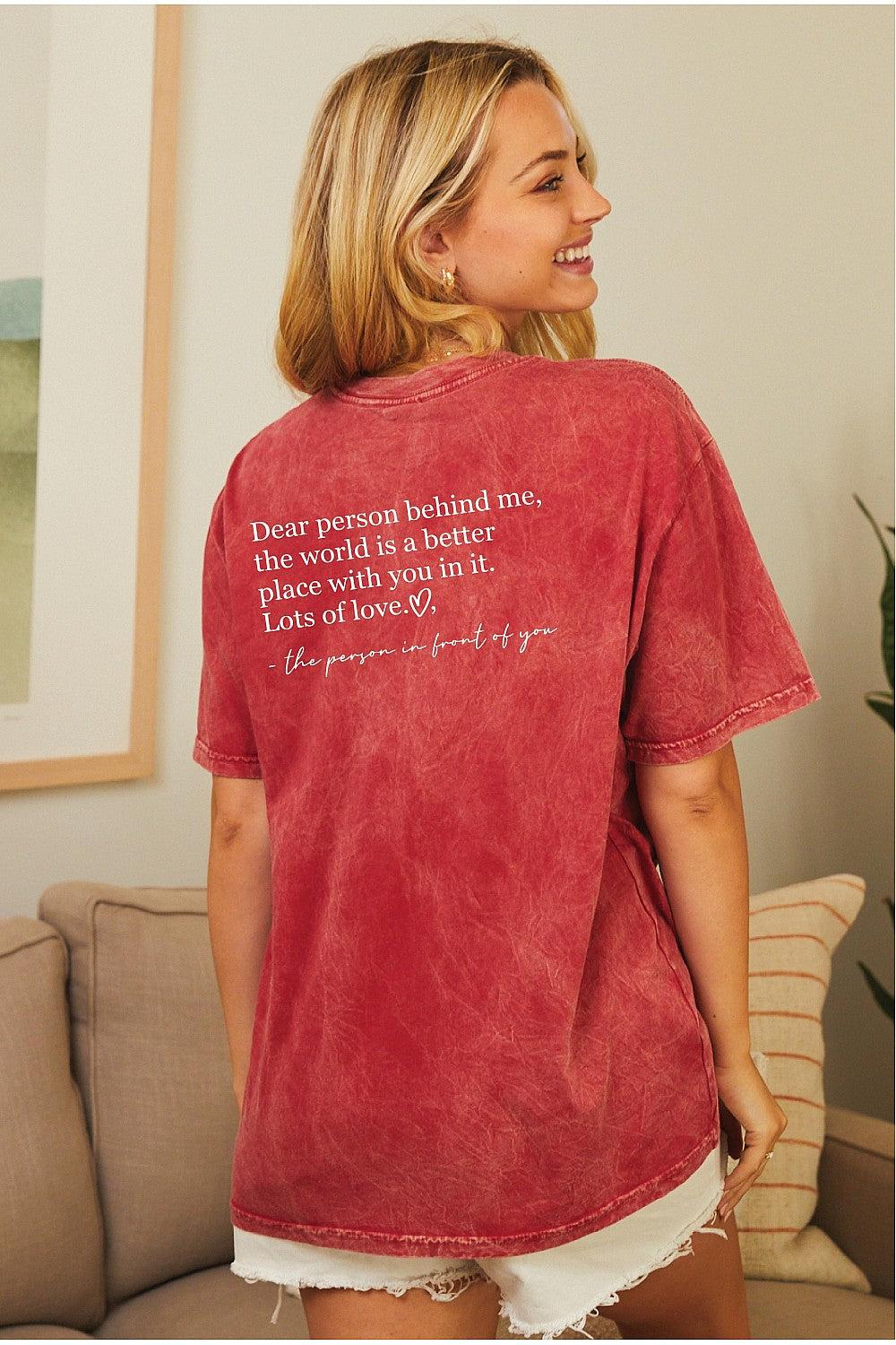 DEAR PERSON BEHIND ME MINERAL GRAPHIC TOP