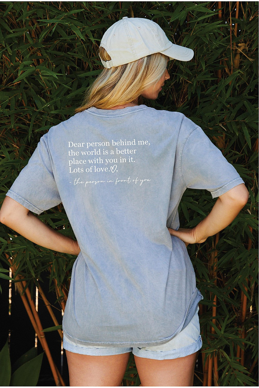 DEAR PERSON BEHIND ME MINERAL GRAPHIC TOP