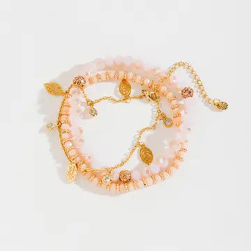 Beaded Charm Layered Bracelet