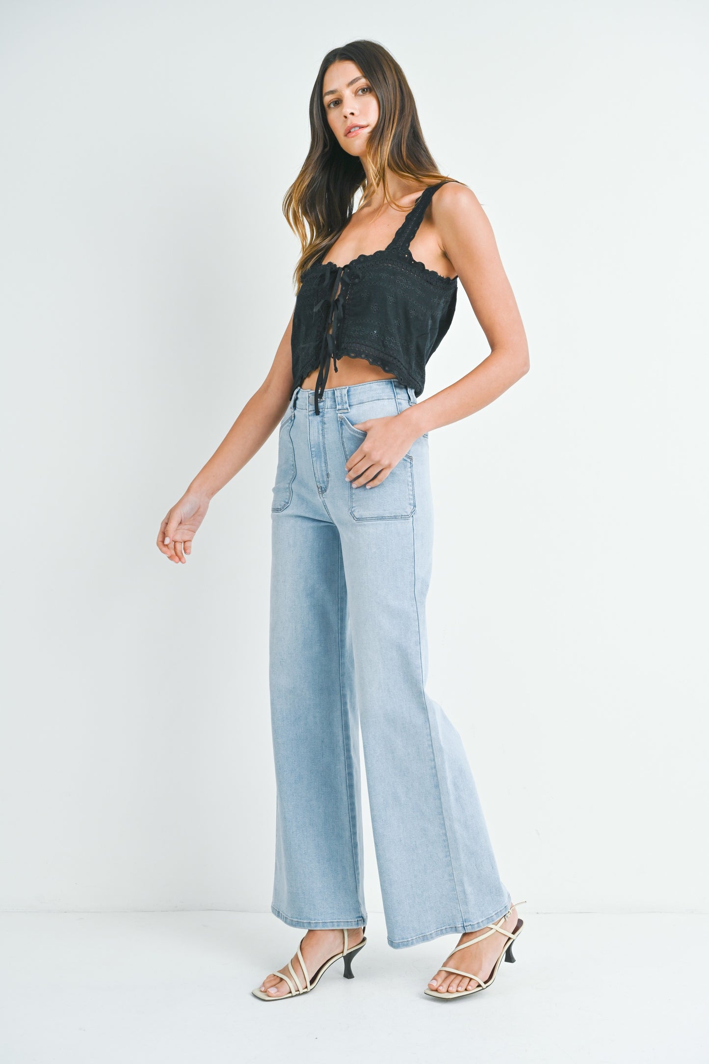 Patch Pocket Wide Flare