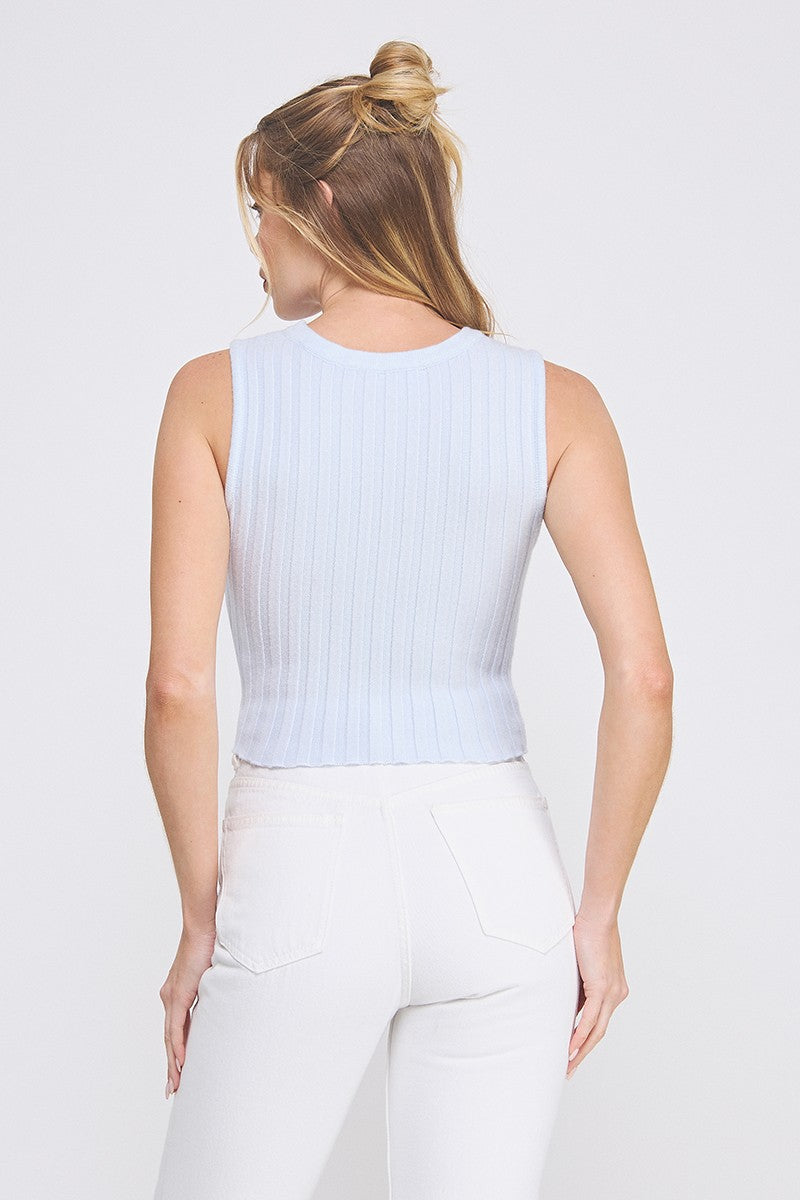 Powder Blue Asymmetrical Tank