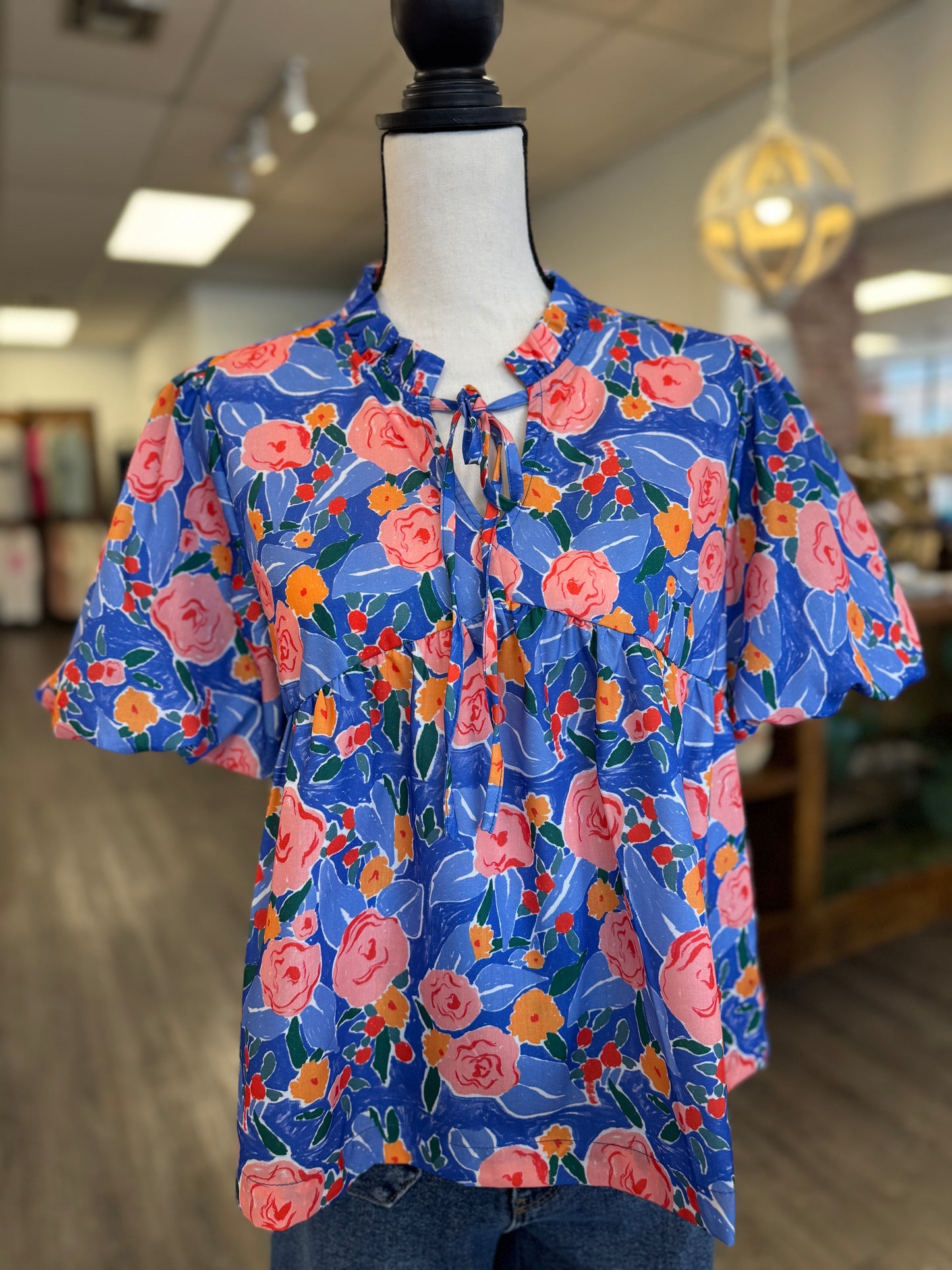 Royal Mix Flower Blouse