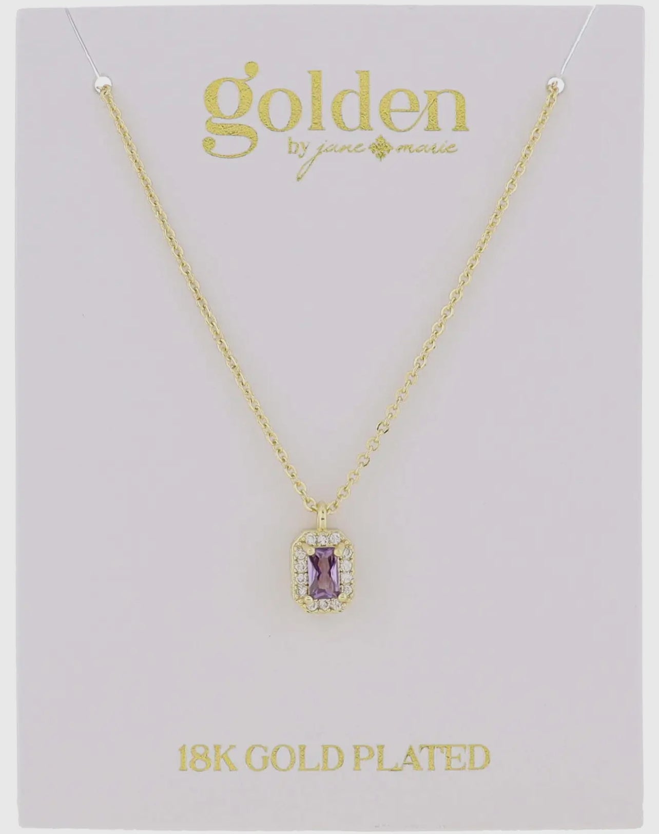 Birthstone Necklace- 18K