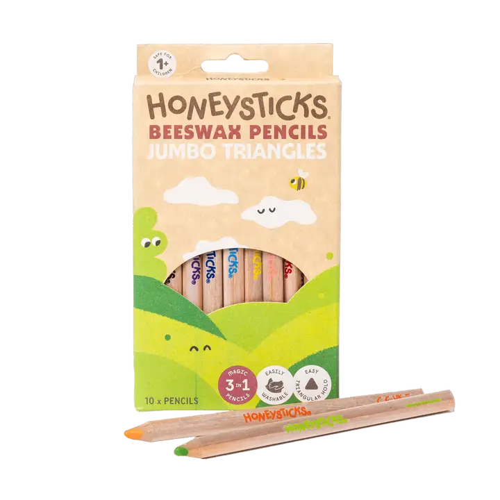 Honeysticks Colored Pencils-Jumbo Triangles 10pk