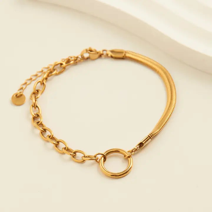 Cable & Snake Chain Bracelet