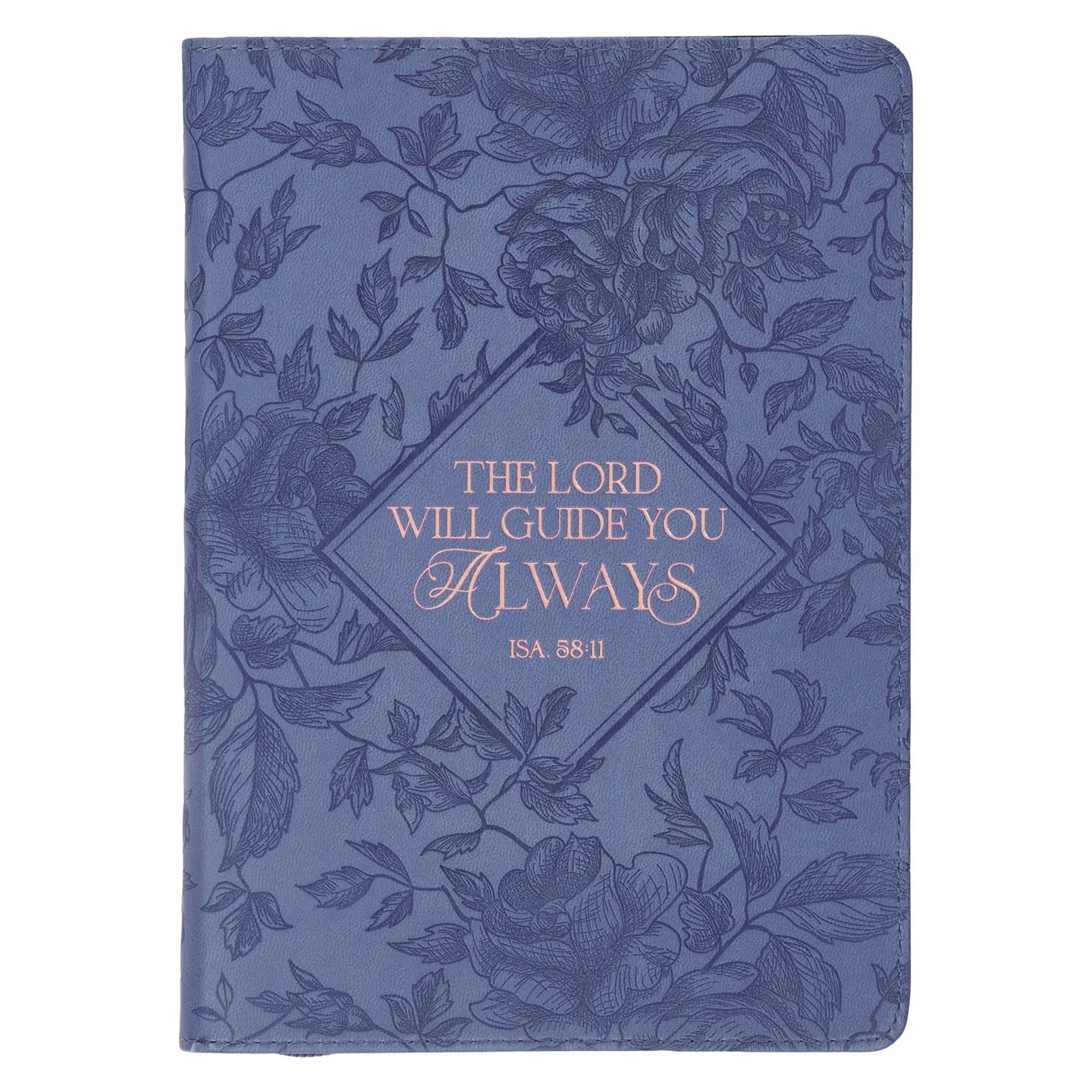 The Lord Will Guide You Blue Journal W/Zipper - Isa. 58:11