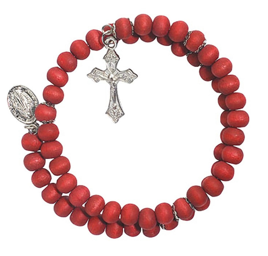 Rose Scented Wrap Style Rosary Bracelet