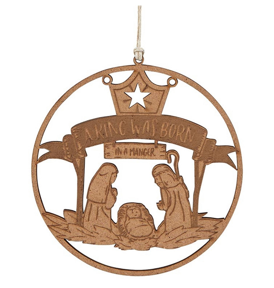Laser Cut Wood Ornament