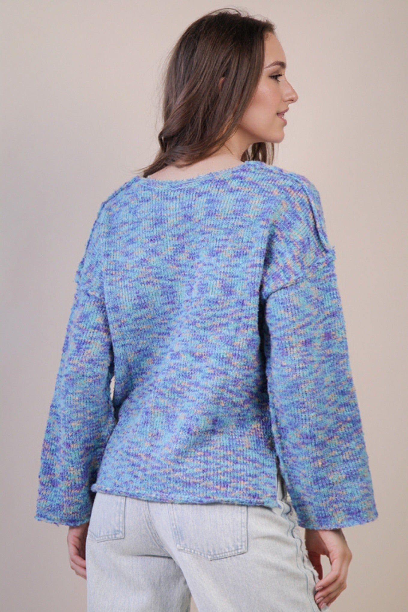 Blue Mix Knit Sweater