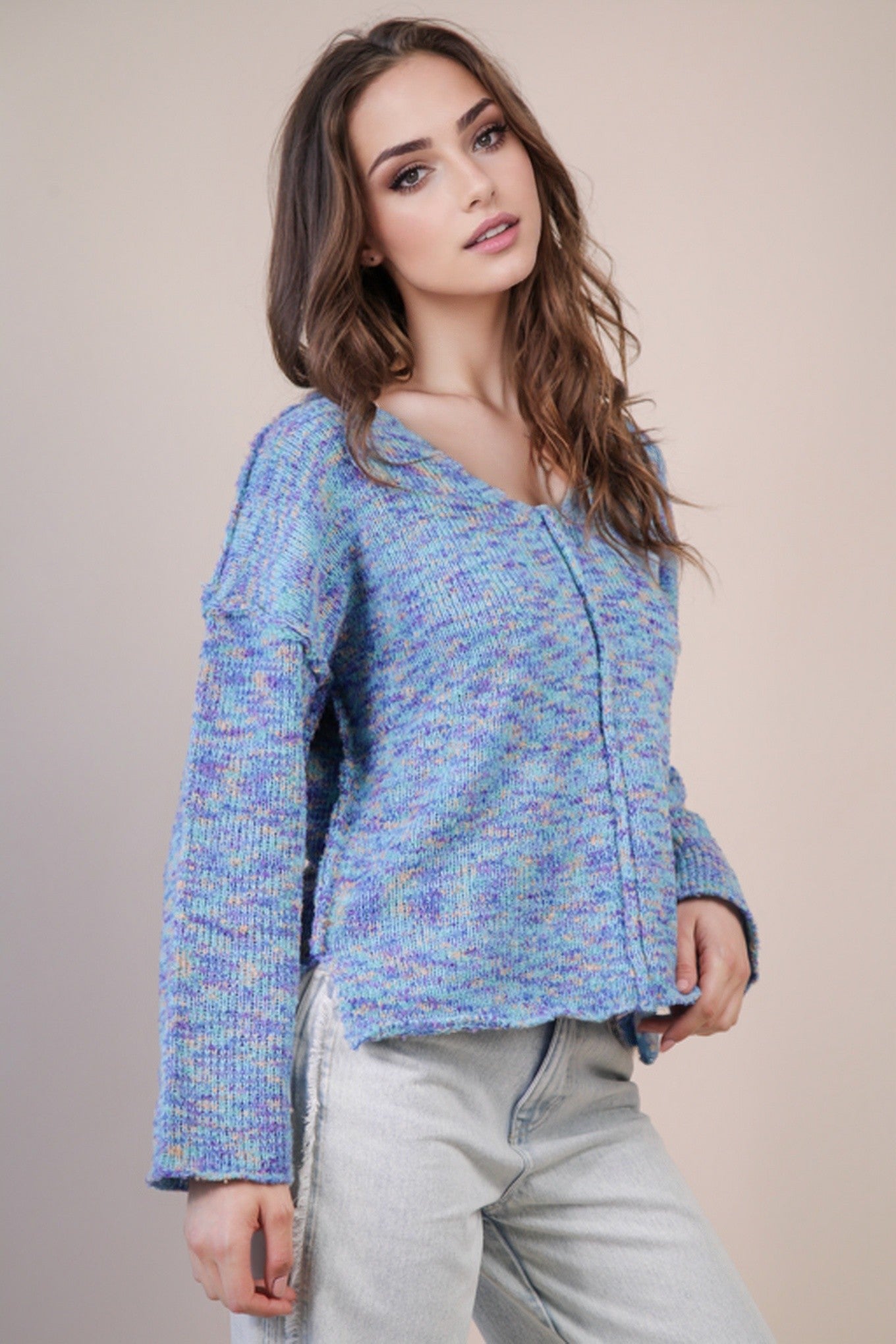 Blue Mix Knit Sweater