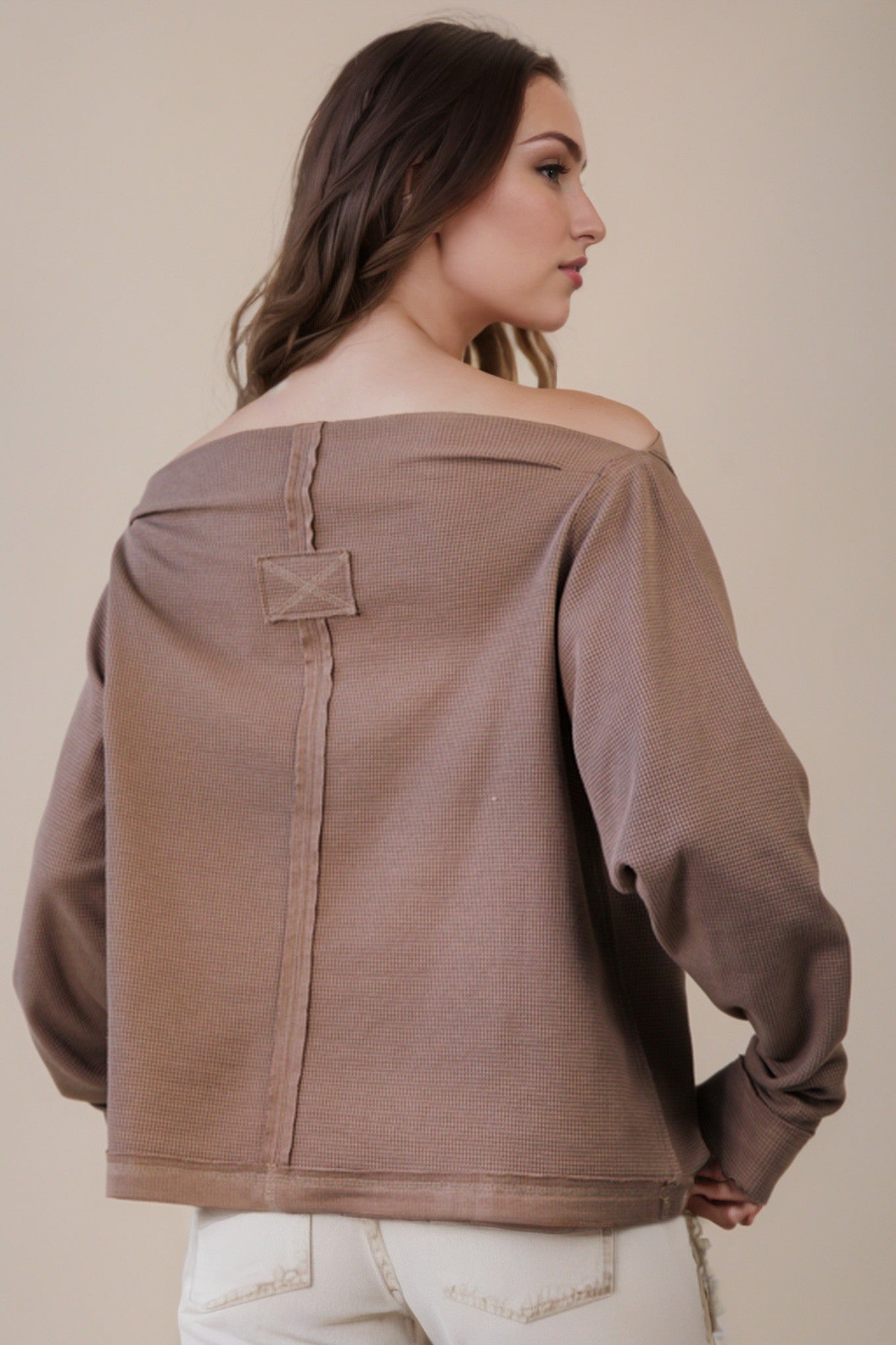 Mocha Boat Neck Top