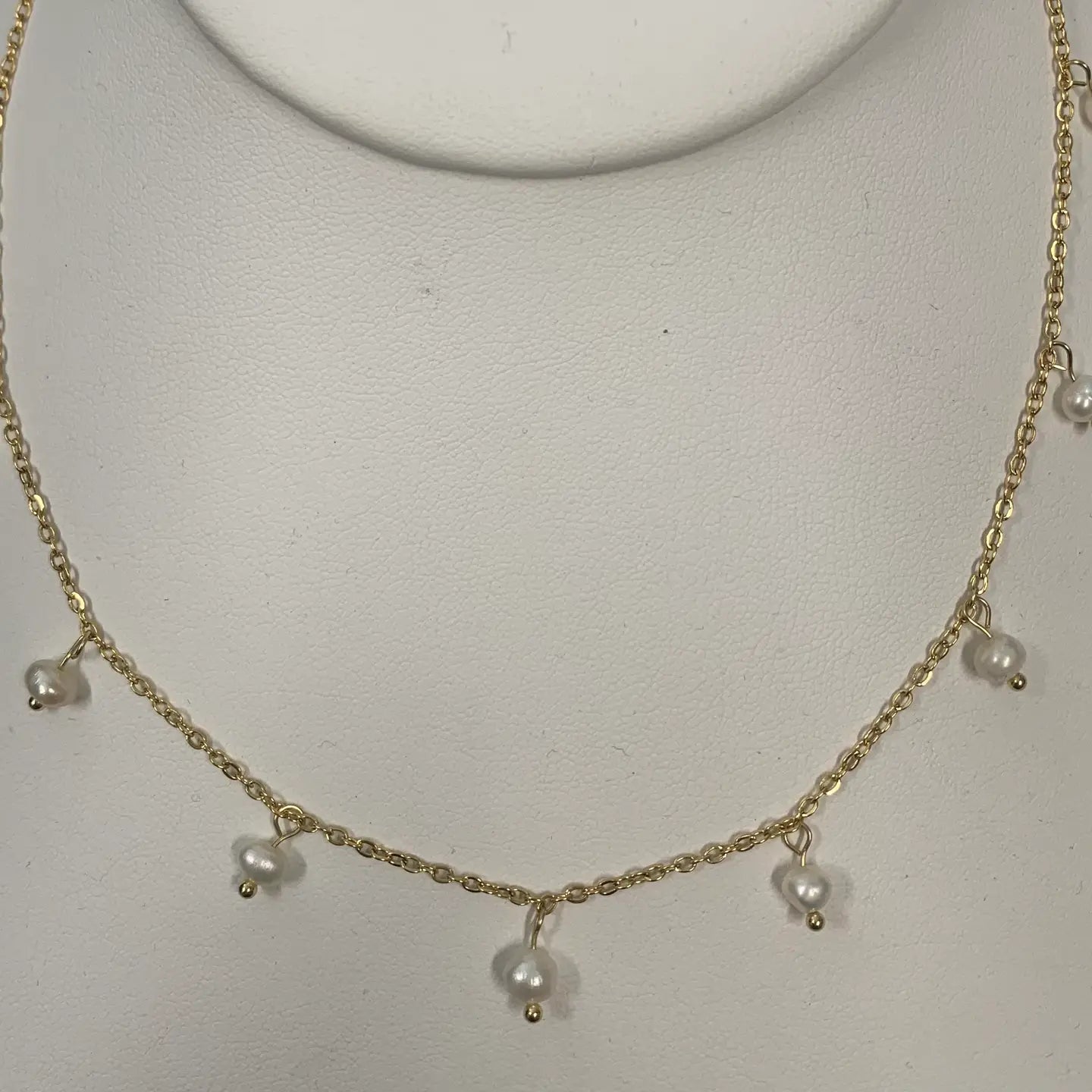 Freshwater Pearl Station 18" Link & Chain Necklace