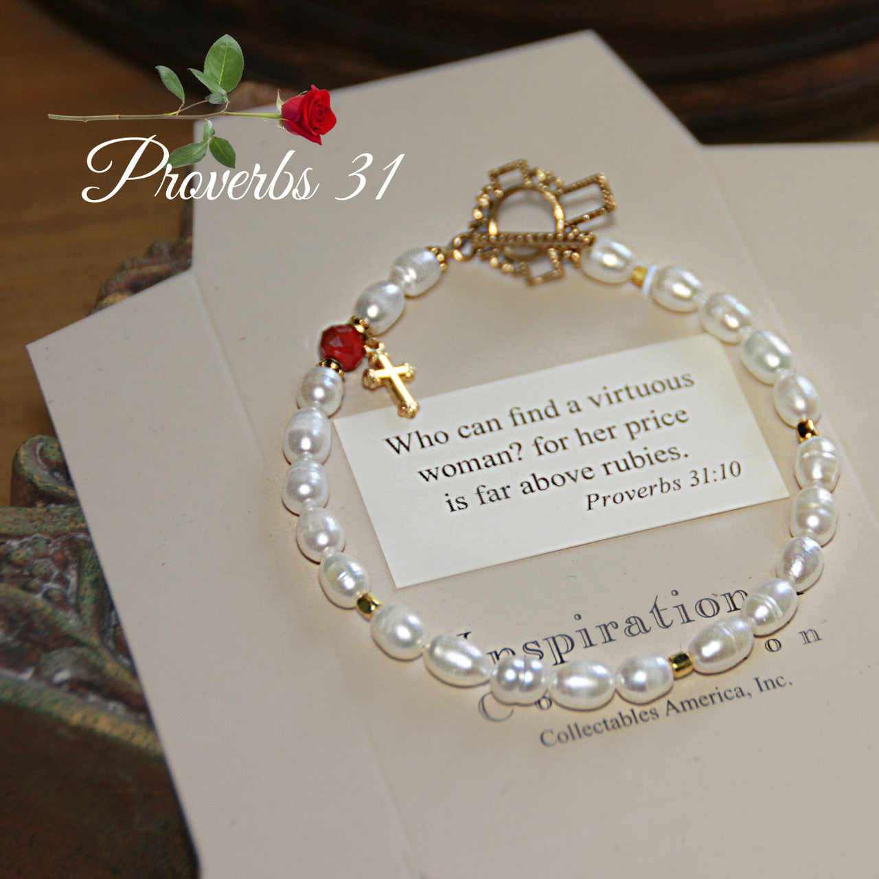 Proverbs 31:10 Virtuous Woman Freshwater Pearl Bracelet