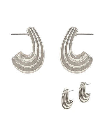Texture Hoop Earrings
