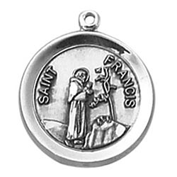 Sterling Silver Saint Francis Medal