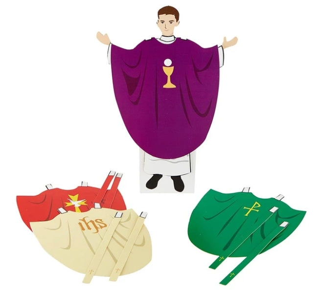 Liturgical Colors Priest and Chasubles Play Set