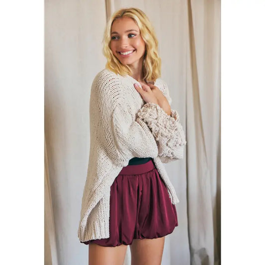 Cream Sweater Cardigan