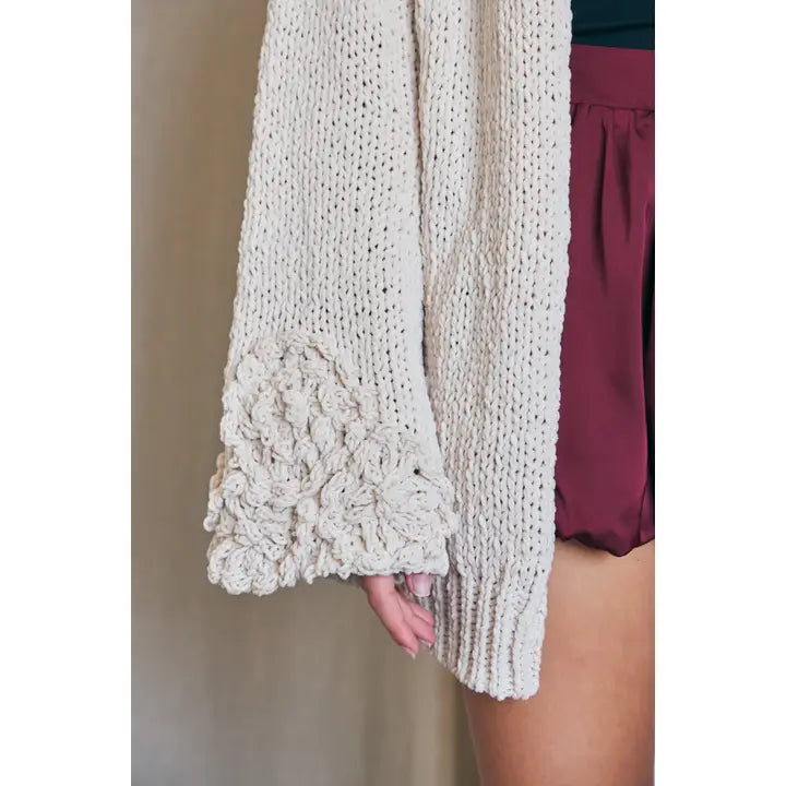 Cream Sweater Cardigan