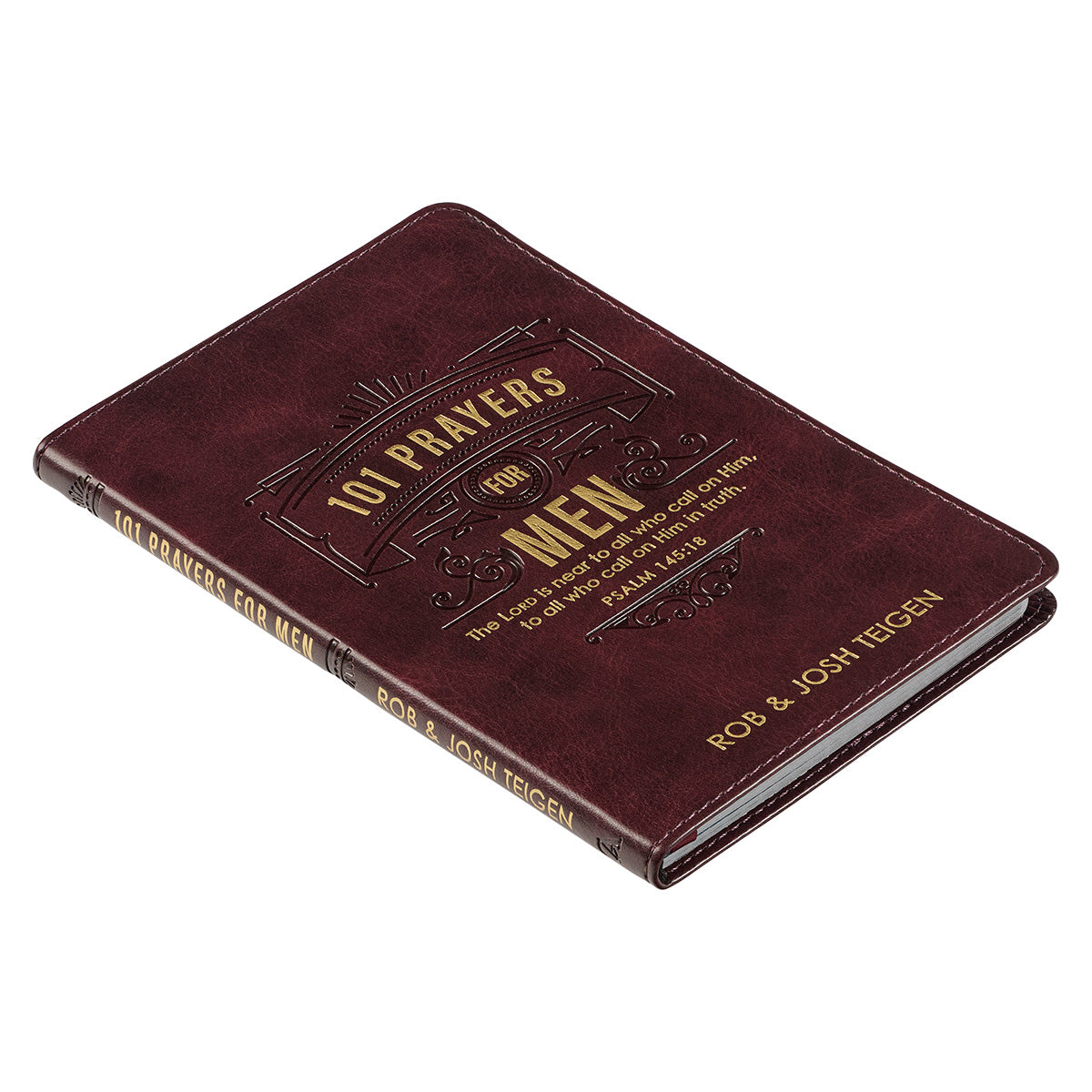 101 Prayers For Men Brown Faux Leather Gift Book - Psalm 145