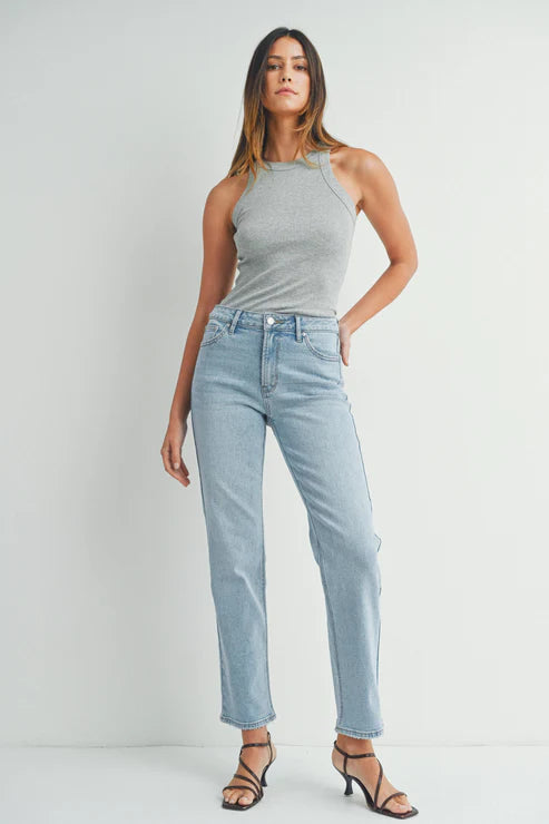 Light Denim Clean Stretch Straight