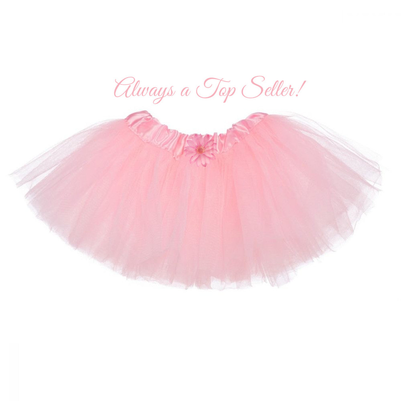 6-18 Months 5 Layer Pastel Pink Tu-Tu with Flower Top Seller