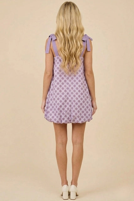 Purple Polka Dot Bubble Dress