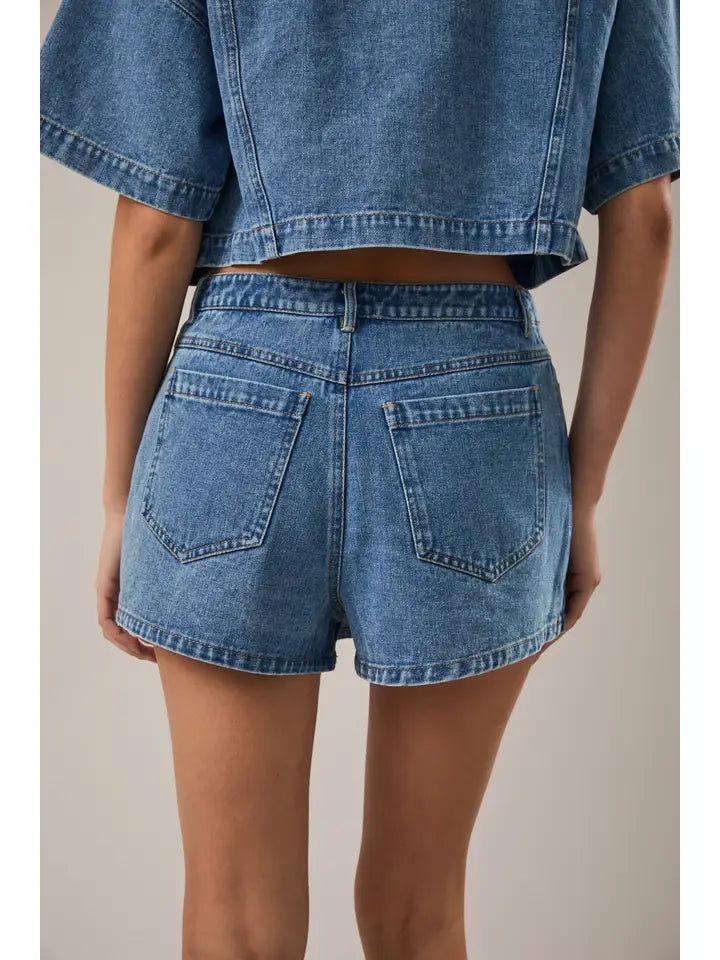 Denim Wrap Skort