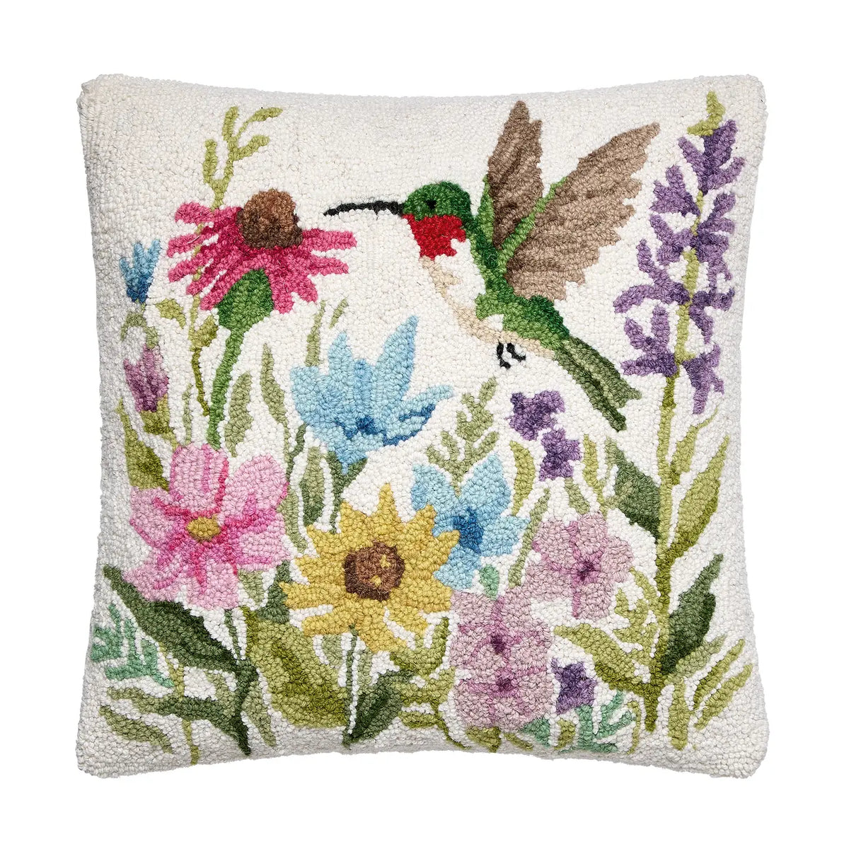 Hummingbird Wildflower Pillow