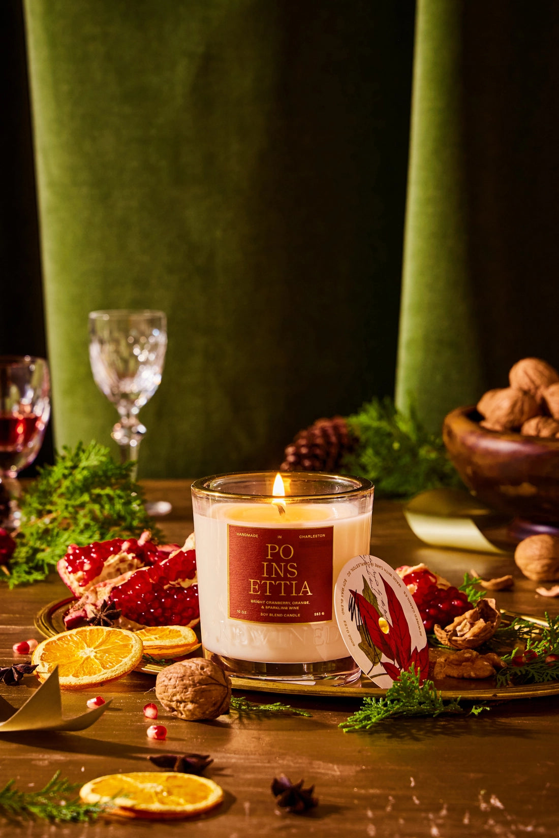 Rewined Poinsettia Candle 10 oz