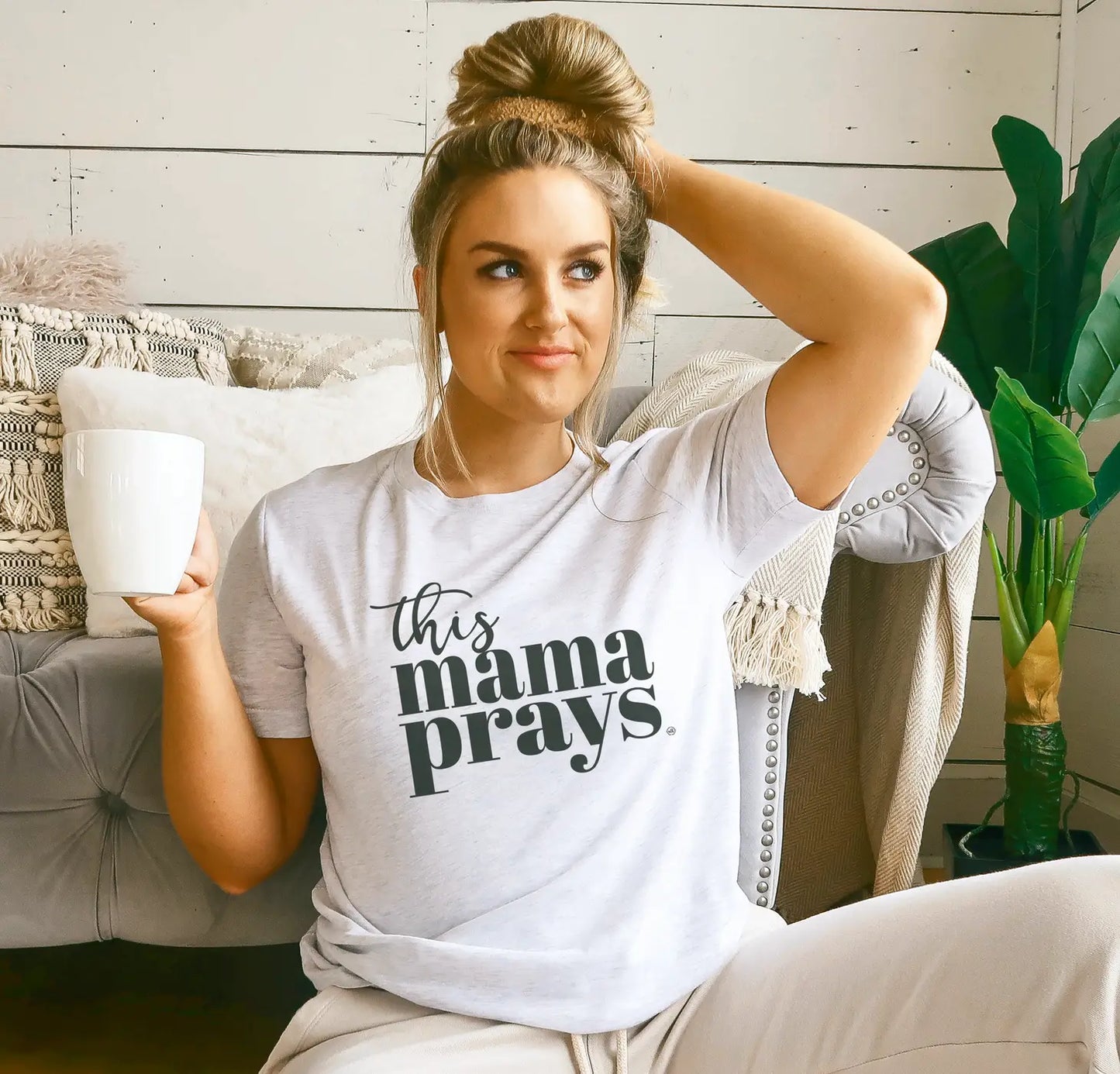 This Mama Prays Christian Graphic Tee