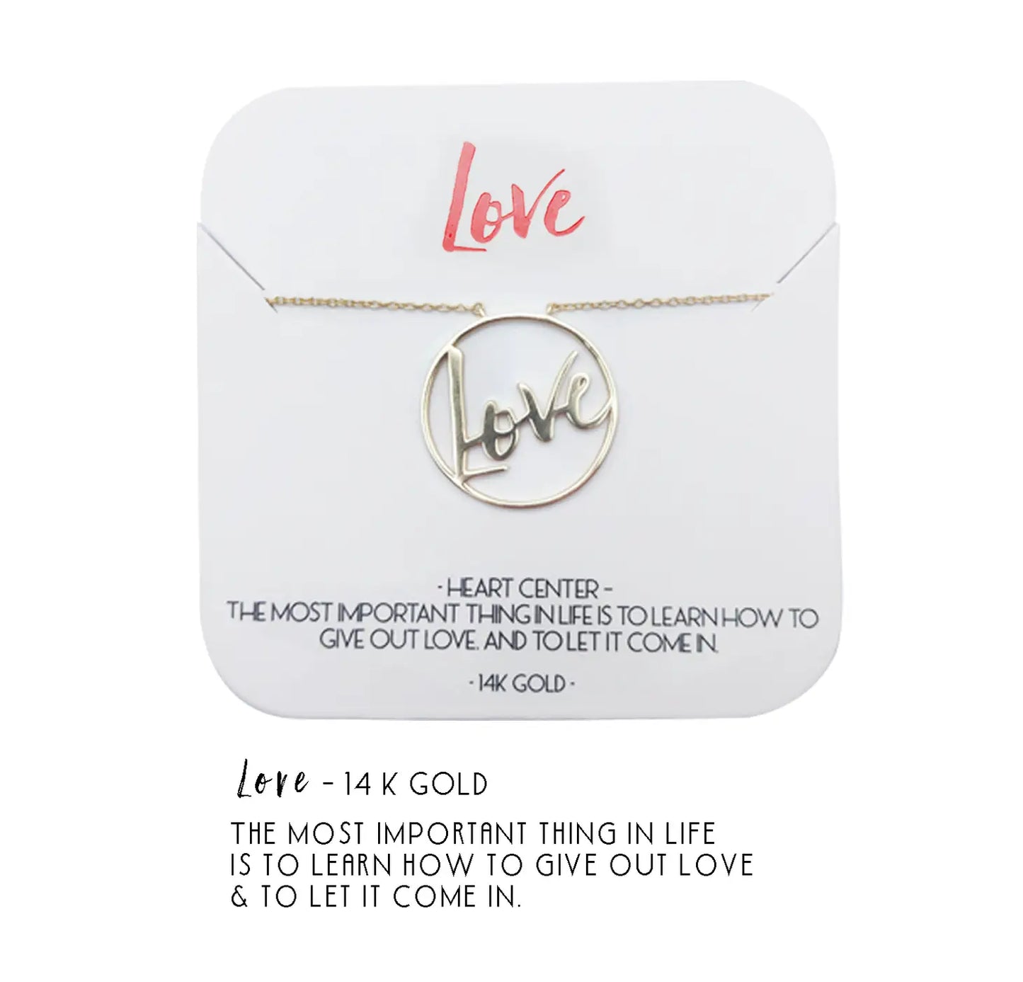 Love Heart Center Necklace