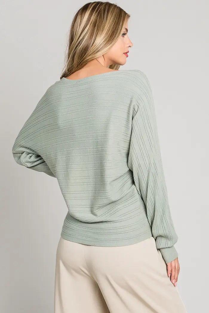 Mint Rib Gauge Sweater