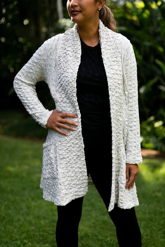 MARLED WAFFLE WEAVE LONG JACKET