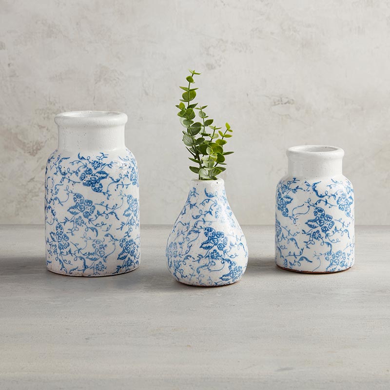Vintage Blue Jar - Large