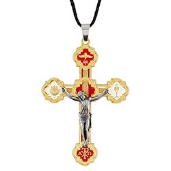 RCIA Pectoral Cross With 30" Black Cord