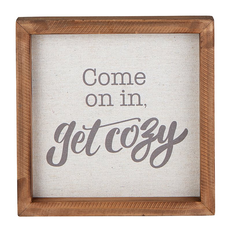 Wall Décor - Framed Plaque - Get Cozy