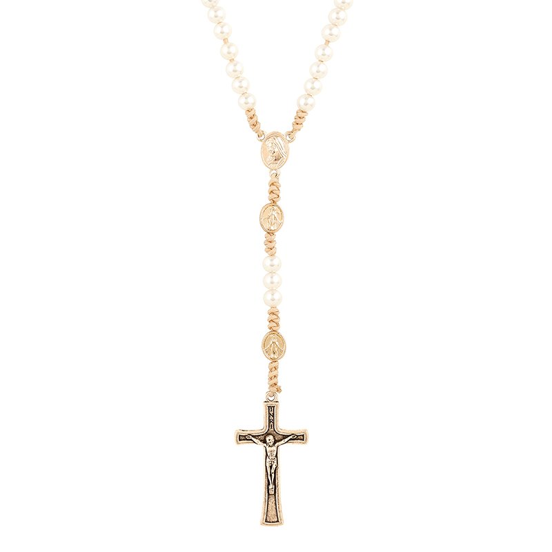 Creed® First Communion Rosary - White