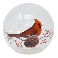 Glass Cardinal Globe