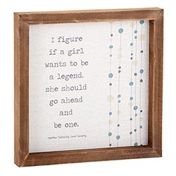 Wall Décor - Framed Plaque - Girl Wants