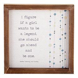 Wall Décor - Framed Plaque - Girl Wants