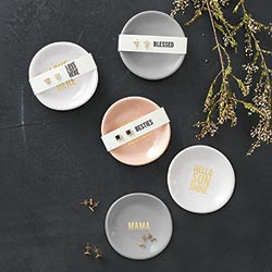 Ceramic Ring Dish & Earrings