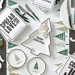 Ceramic Tree Plate - Merry Christmas