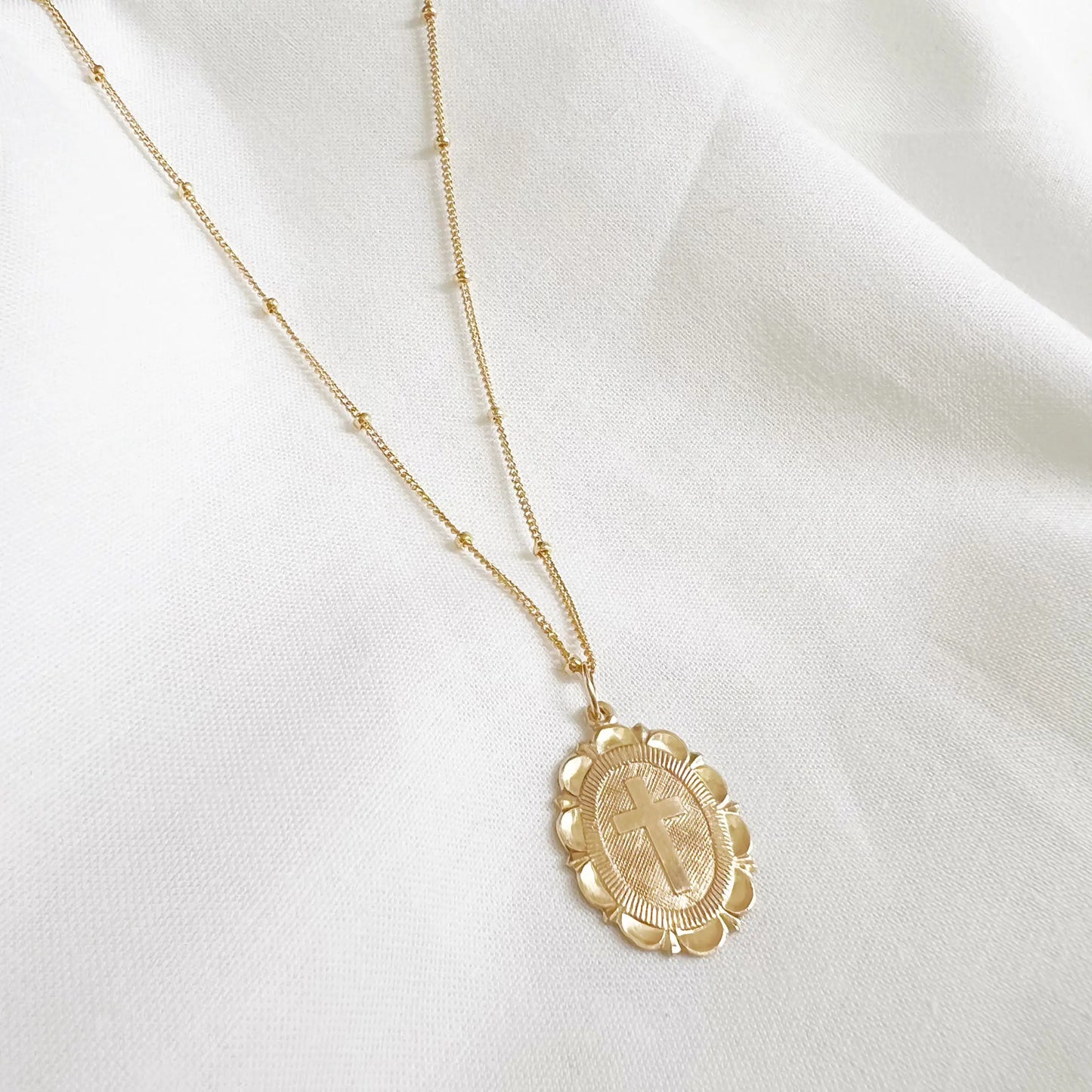 Religious Cross Necklace Necklace Gold Filled