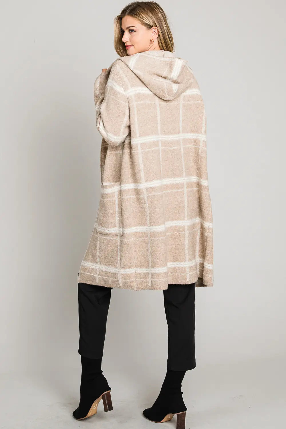 Cinnamon Cozy Plaid Cardigan