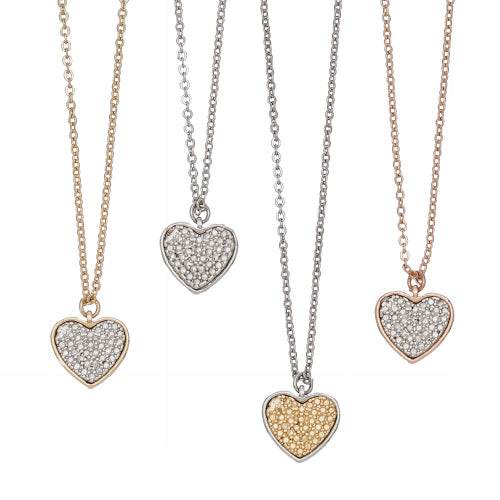 Two Tone Heart Necklace