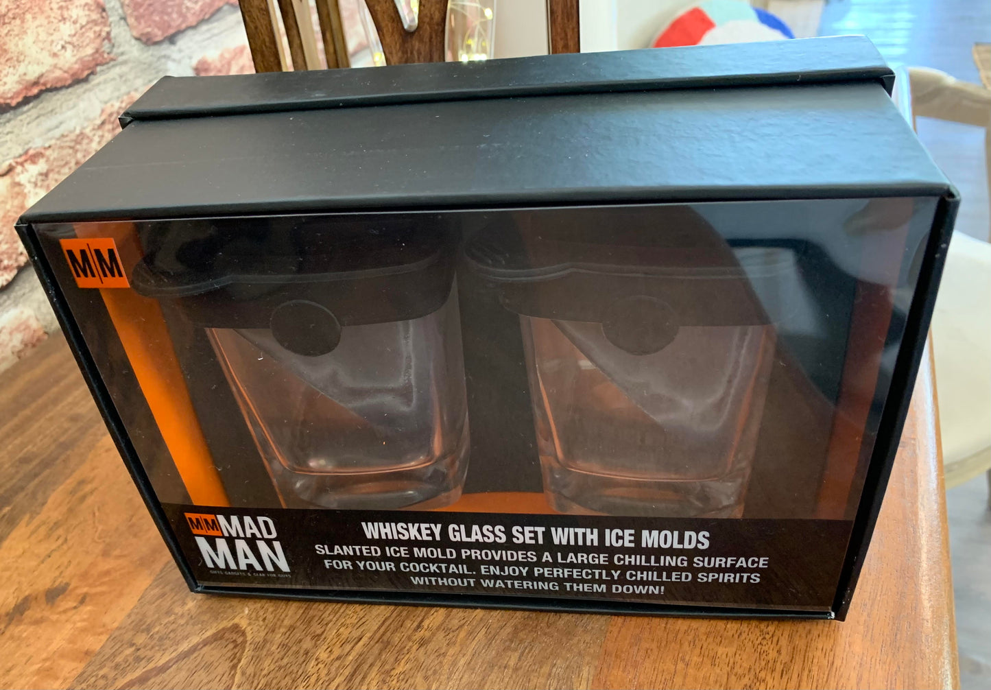 Whiskey Glass Set with Ice Molds