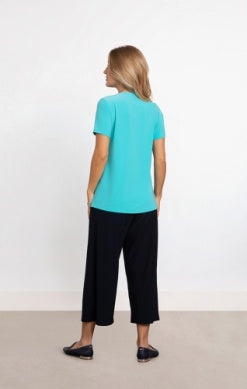 SQUARE NECK TOP, SHORT SLEEVE